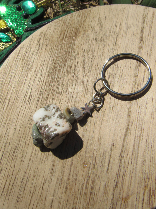 Tree Agate Keychain