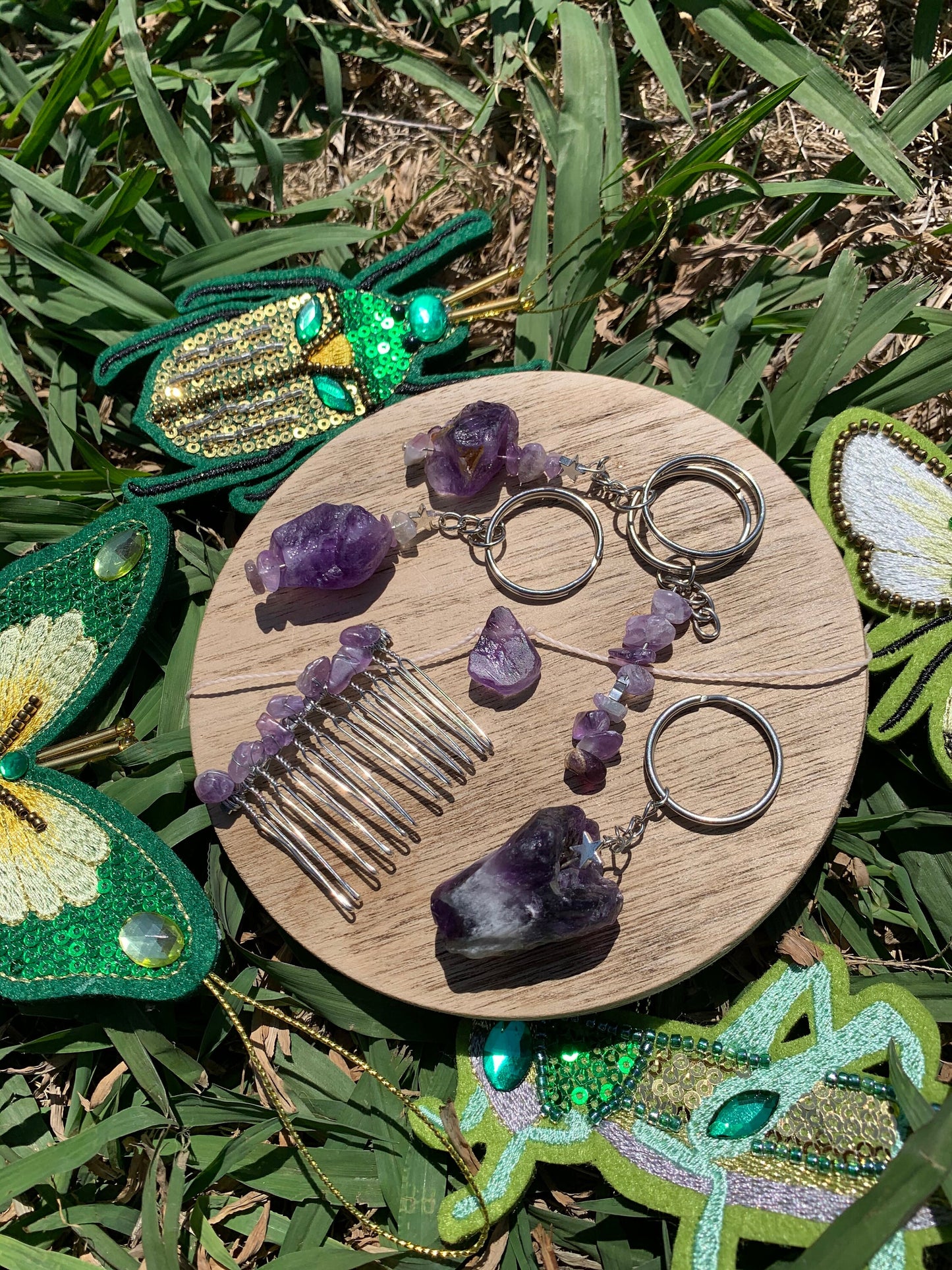 Amethyst Wire Wrapped Hairclip