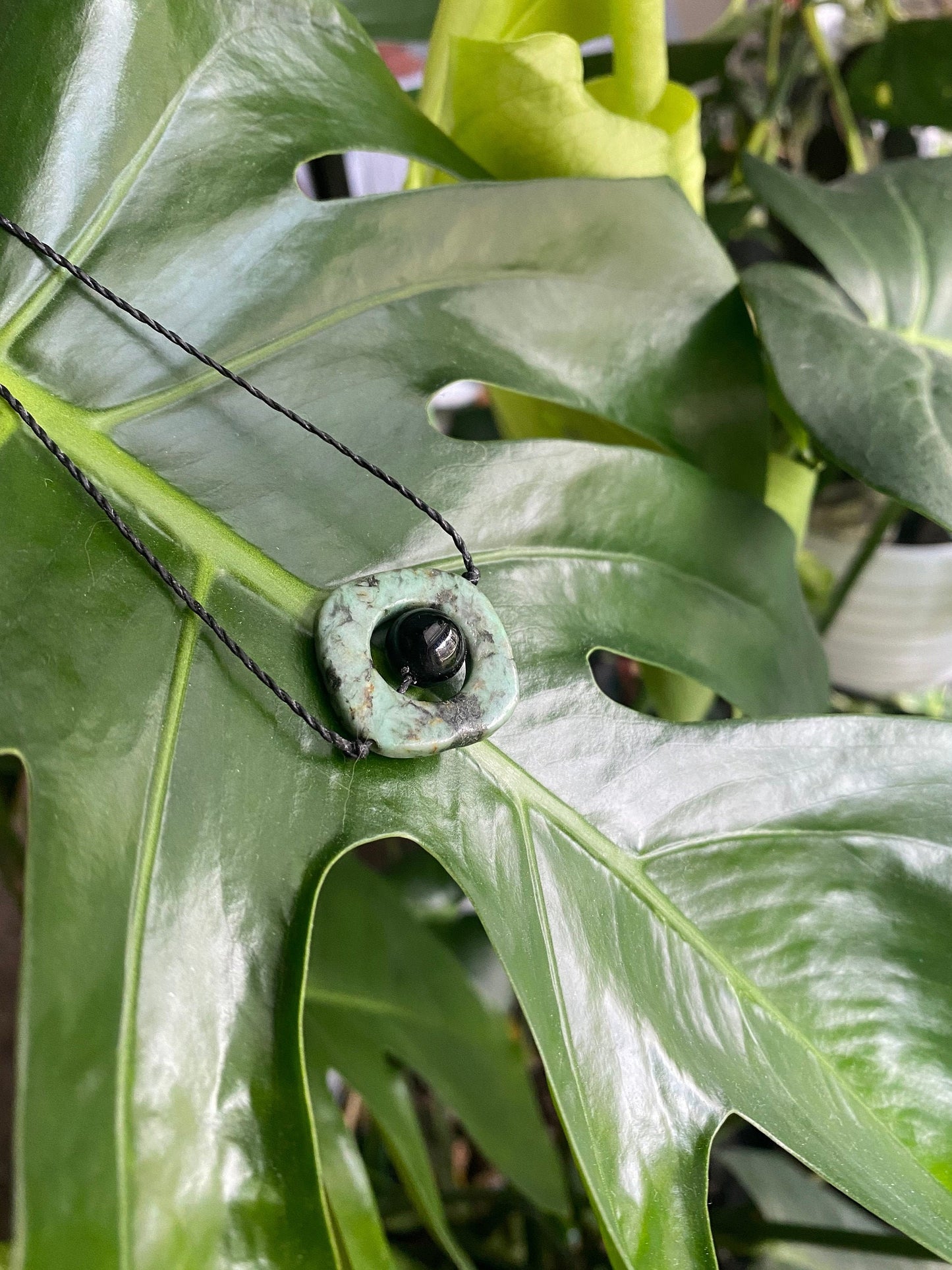 Diamond Cut African Turquoise Choker