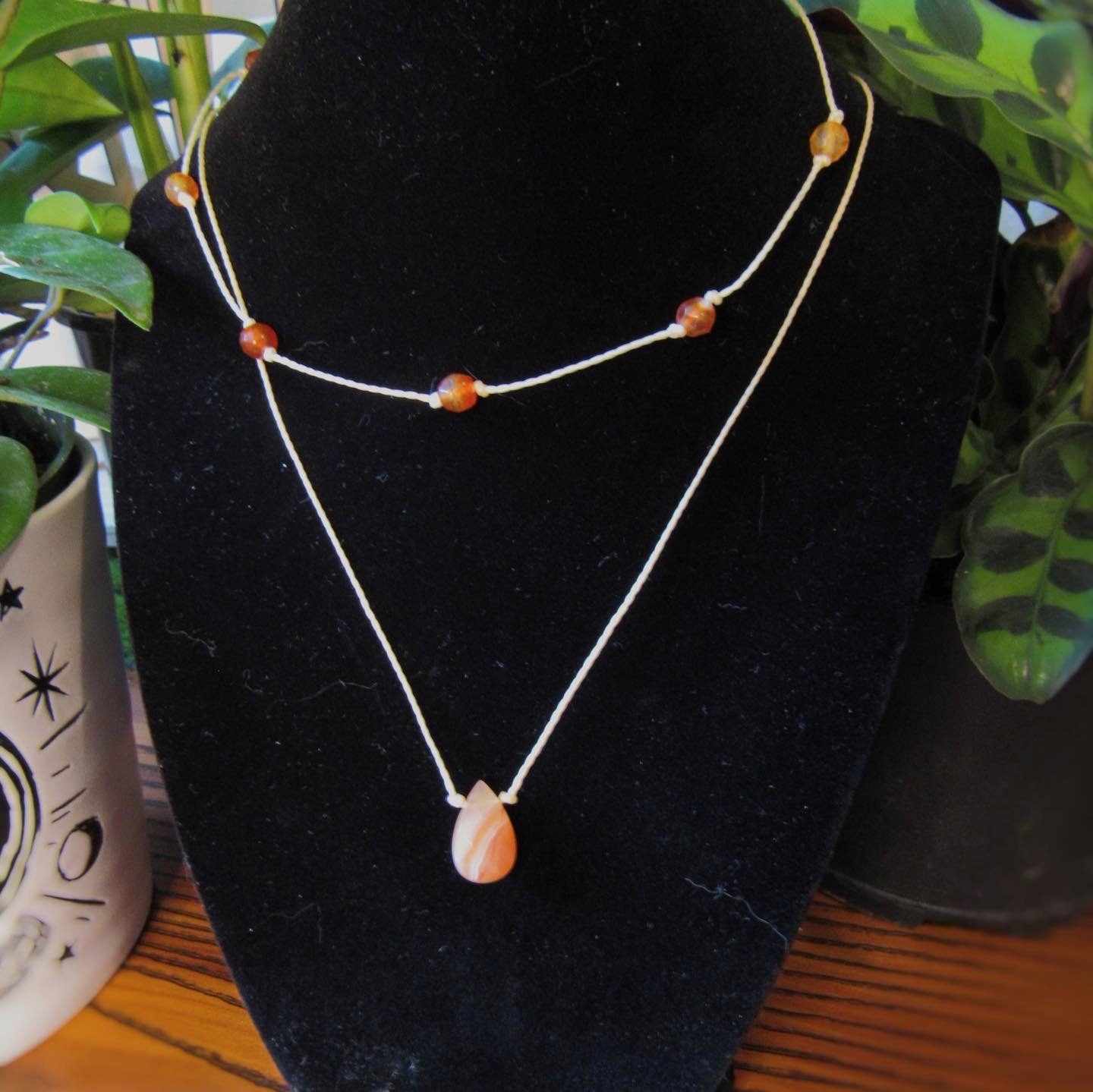 Red Carnelian Drop Cut Necklace - LIMITED EDITION