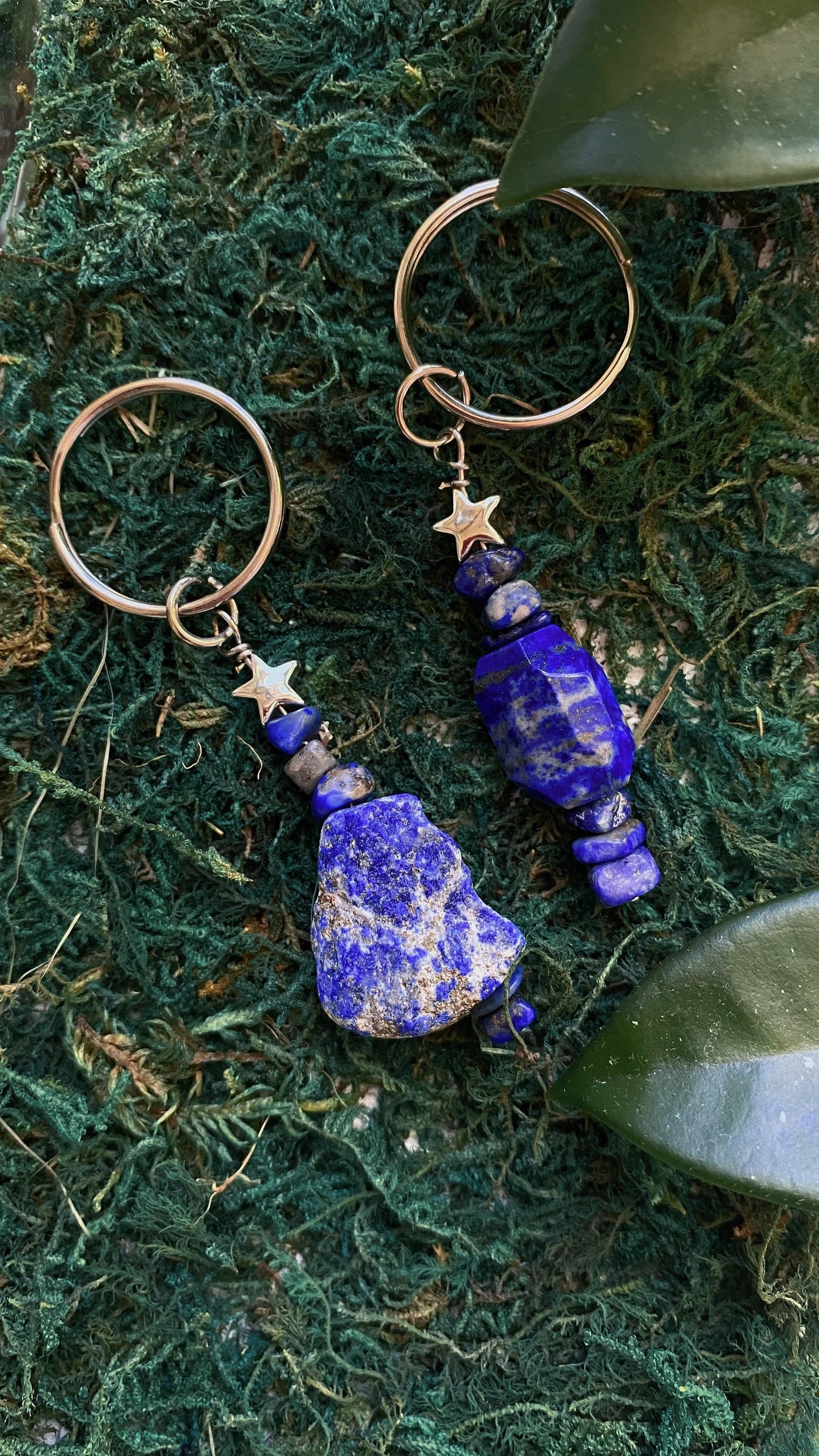 Raw Lapis Keychain