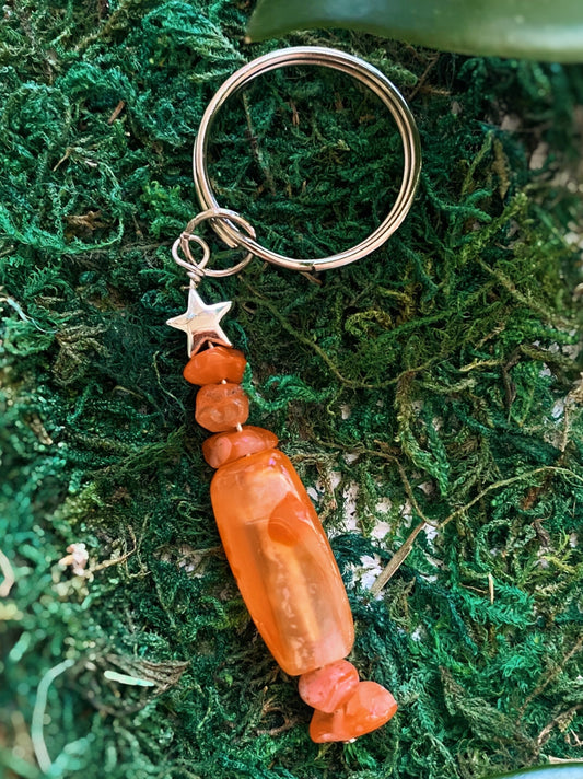 Red Carnelian Keychain